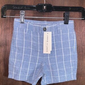 Janie and Jack Light Blue Checkered Shorts